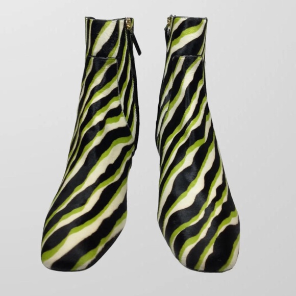 EUC Michael Kors Collection Quinn Runway Zebra Printed Hair Calf Booties Sz.39.5 - Picture 2 of 7